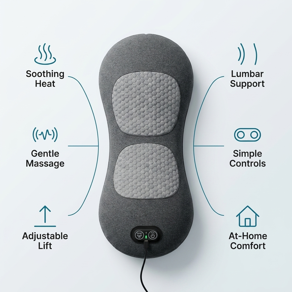 Renva BackRestore Pro | 3-in-1 Heated Lower Back Massager