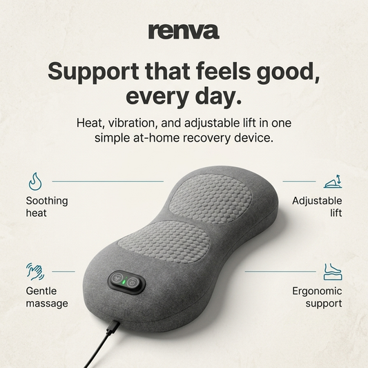 Renva BackRestore Pro | 3-in-1 Heated Lower Back Massager