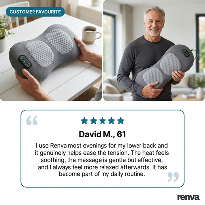 Renva BackRestore Pro | 3-in-1 Heated Lower Back Massager