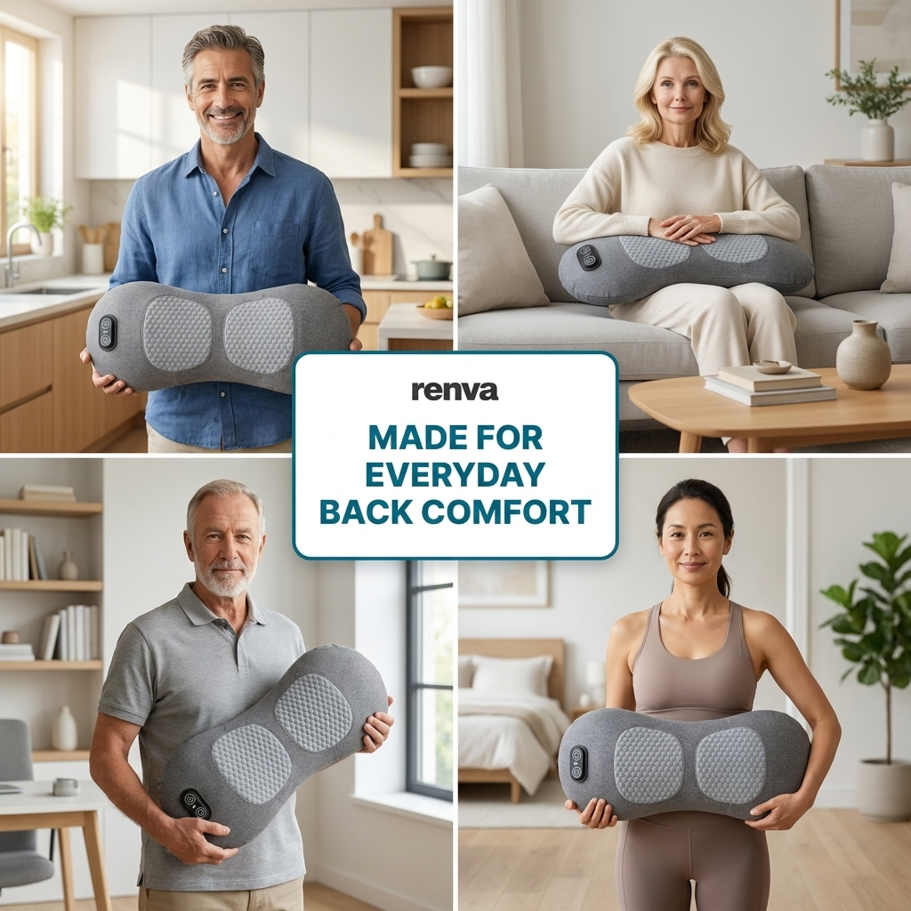 Renva BackRestore Pro | 3-in-1 Heated Lower Back Massager