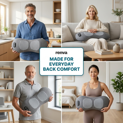 Renva BackRestore Pro | 3-in-1 Heated Lower Back Massager